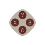 A single retro-styled gaming module with a light beige frame and four circular, dark burgundy action buttons arranged in a diamond configuration with grey letters Y, X, B, and A.