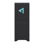 ONEXPLAYER 3 Connector front view in matte black, with turquoise logo, recessed panel and small control buttons