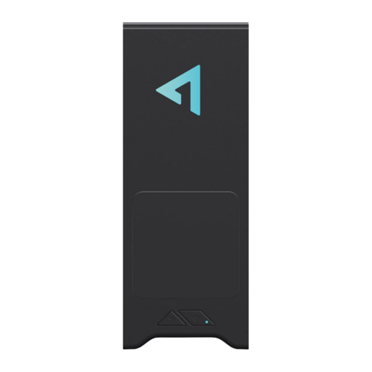 ONEXPLAYER-3-CONTROLLER-CONNECTOR-LISTING-DONE-01-7eb41dce-2aff-44ec-a7fd-a42c173c23e0.png ONEXPLAYER 3 Connector front view in matte black, with turquoise logo, recessed panel and small control buttons