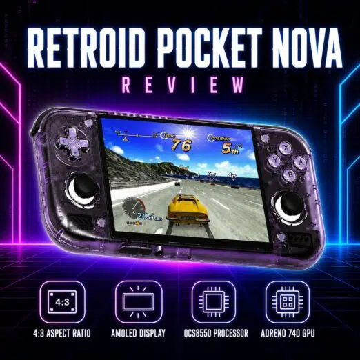 Play Retroid Pocket Nova review video featuring the handheld gaming console.