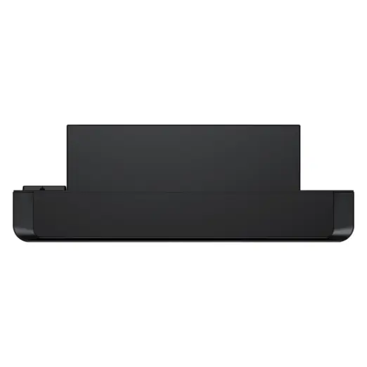 GPD WIN Max 3 110W cooling module, front view, matte black with glossy rounded base and raised rear panel